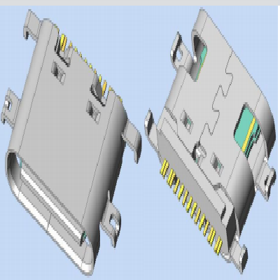USB Type C female16PIN. SMT TML . sinking height DIP shell;